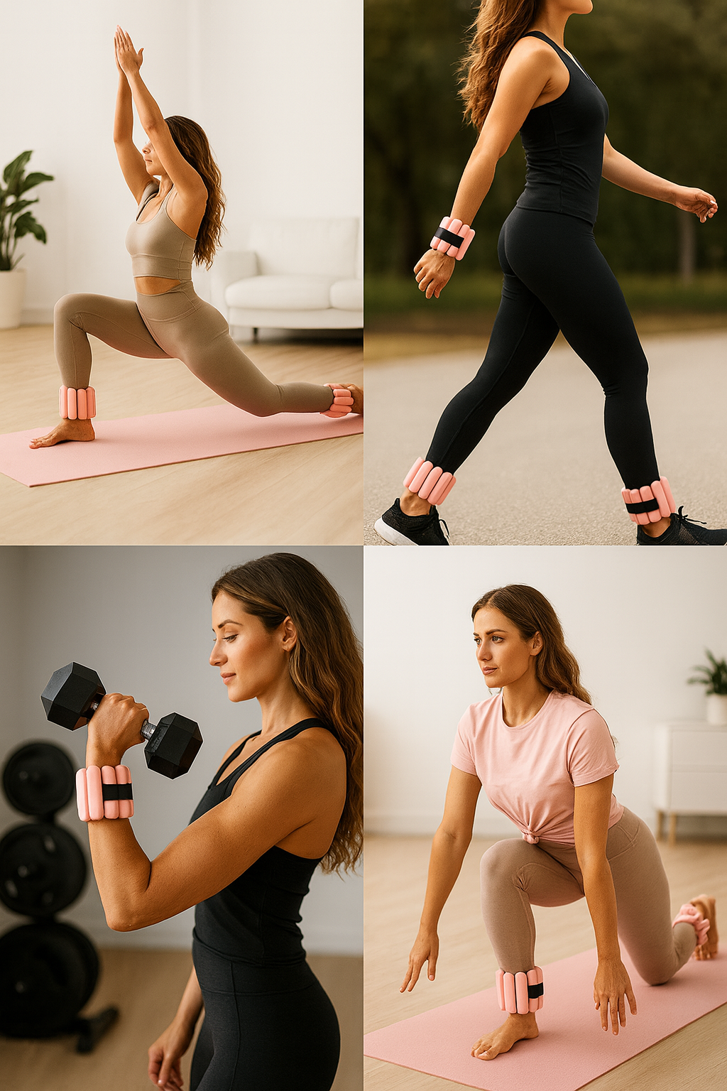 Adjustable Silicone Wrist/Ankle Weights — 2 lb Pair