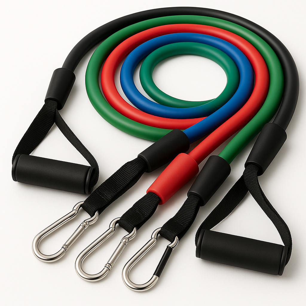 Resistance Bands Set — 5 Stackable Tubes + Door Anchor