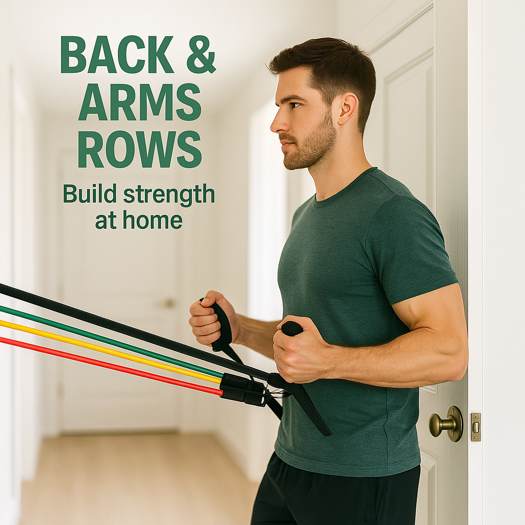Resistance Bands Set — 5 Stackable Tubes + Door Anchor