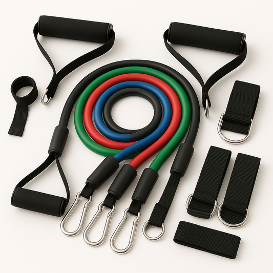 Resistance Bands Set — 5 Stackable Tubes + Door Anchor