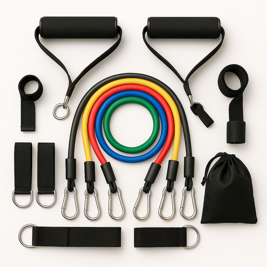 Resistance Bands Set — 5 Stackable Tubes + Door Anchor